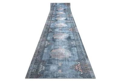 Tekač gumiran LOTUS ROSETTE 47050 siva pralna protizdrsna 60 60x640 cm