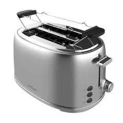CECOTEC 03206 - Toast&Taste 1000 Retro dvojni pokončni opekač kruha iz nerjavečega jekla