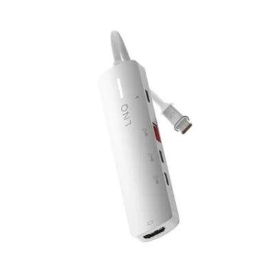 LinQ, Multiport Hub Pro 5-v-1 HDMI 4K USB-C Power Delivery 140W 10Gbps, Siva