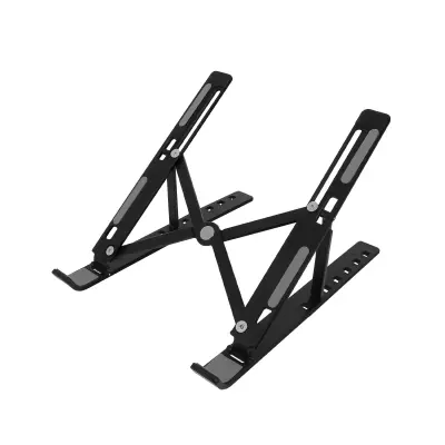 Prilagodljivo in zložljivo namizno stojalo za Macbook/prenosnik - crno