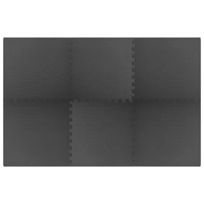 Talne podloge 6 kosov 2,16 ㎡ EVA pena črne barve