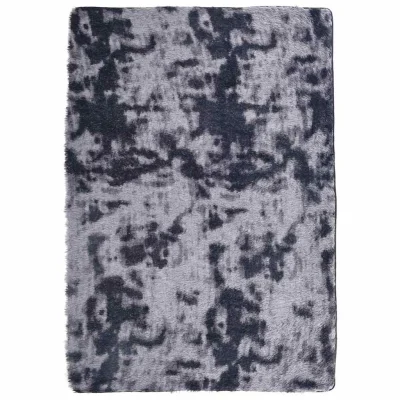 Visoka košata Preproga, Rug temno siva 120x170 cm poliester