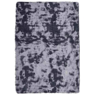 Visoka košata Preproga, Rug temno siva 240x340 cm poliester