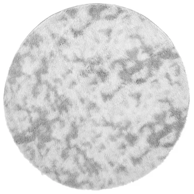 Visoka košata Preproga, Rug svetlo siva 100x100 cm poliester