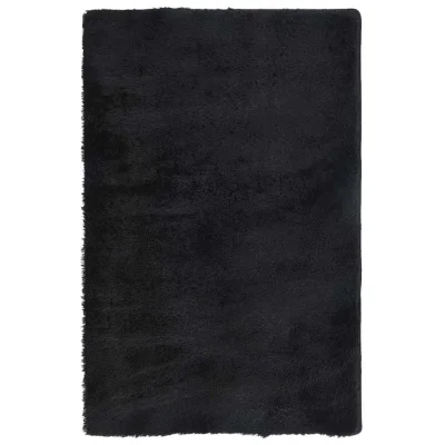 Visoka košata Preproga, Rug črna 130x200 cm poliester