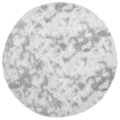 Visoka košata Preproga, Rug svetlo siva 120x120 cm poliester