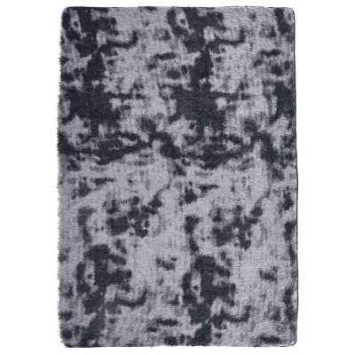 Visoka košata Preproga, Rug temno siva 160x230 cm poliester