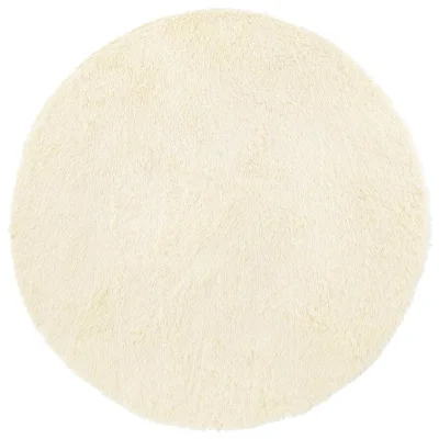 Visoka košata Preproga, Rug krem 160x160 cm poliester