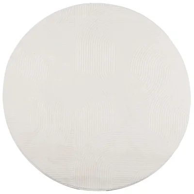 Preproga, Rug IZA skandinavski videz krem Ø 100 cm