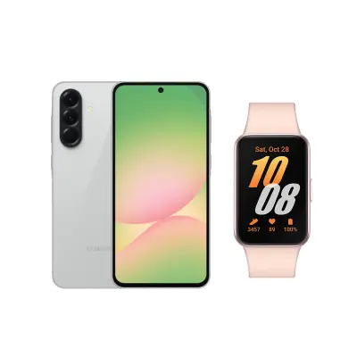 SAMSUNG Galaxy A56 5G 128GB Light Grey + FIT3 Pink/Gold