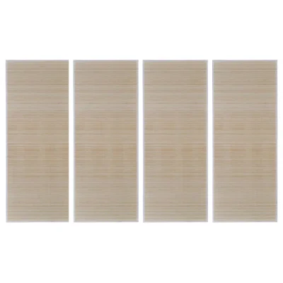 Pravokotne Preproga, Ruge iz naravnega bambusa 4 kosi 120x180 cm