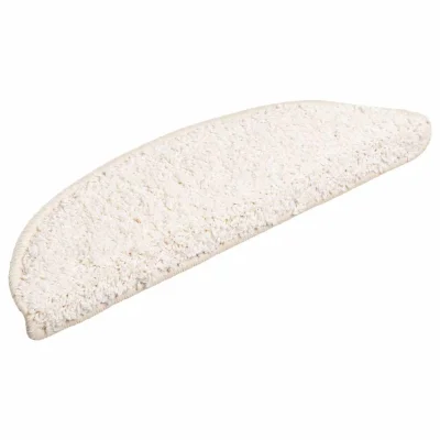 Preproga, Rug za stopnice 30 kosov Bela 56x17x3 cm