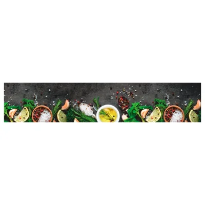 Kuhinjska Preproga, Rug pralna začimbe 60x300 cm žamet