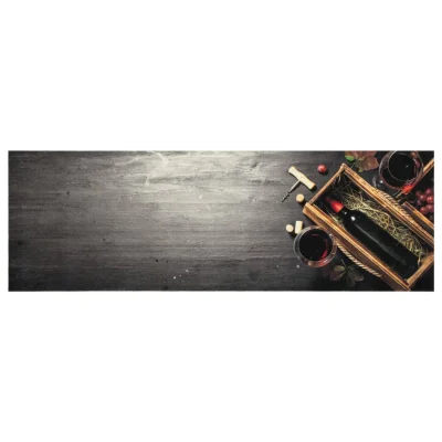 Kuhinjska Preproga, Rug pralna steklenica vina 60x180 cm žamet