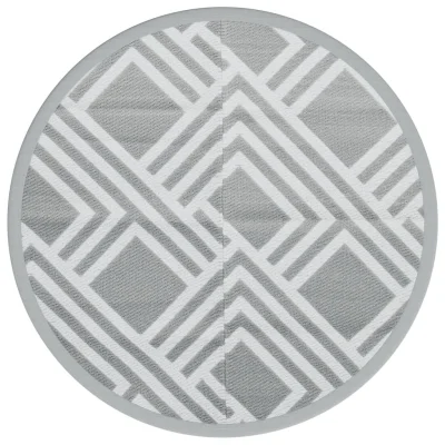 Zunanja Preproga, Rug siva Ø120 cm PP