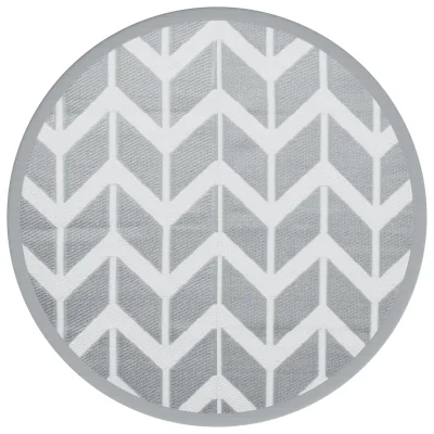 Zunanja Preproga, Rug siva Ø120 cm PP