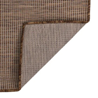 Zunanja Preproga, Rug ploščato tkanje 160x230 cm rjava