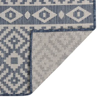 Zunanja Preproga, Rug ploščato tkanje 200x280 cm modre črte