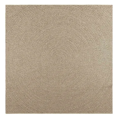 Rug, Preproga Bež 200x200 cm Juta videz Notranje in zunanje