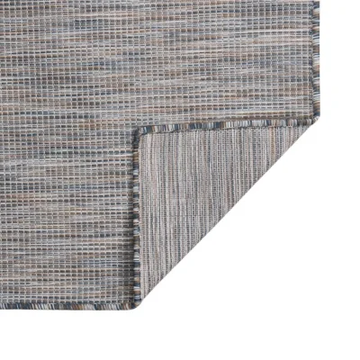 Zunanja Preproga, Rug ploščato tkanje 120x170 cm rjava in modra