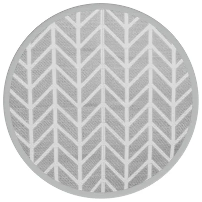 Zunanja Preproga, Rug siva Ø120 cm PP