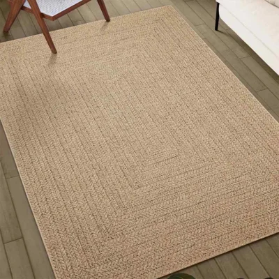Rug, Preproga Bež 240x240 cm Juta videz Notranje in zunanje
