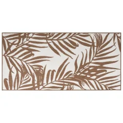 Zunanja Preproga, Rug rjava in bela 80x150 cm dvostranski dizajn