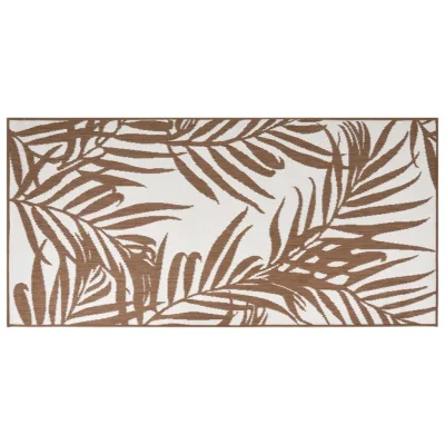 Zunanja Preproga, Rug rjava in bela 80x150 cm dvostranski dizajn