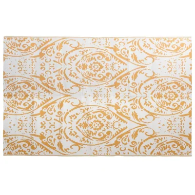 Zunanja Preproga, Rug oranžna in bela 190x290 cm PP