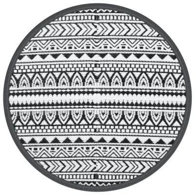 Zunanja Preproga, Rug črna Ø120 cm PP