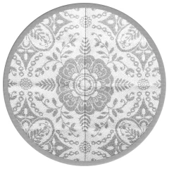 Zunanja Preproga, Rug svetlo siva Ø120 cm PP