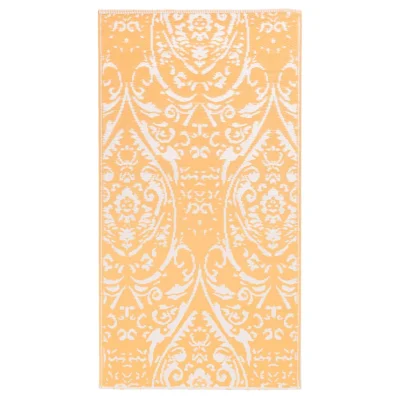 Zunanja Preproga, Rug oranžna in bela 120x180 cm PP