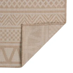 Zunanja Preproga, Rug ploščato tkanje 120x170 cm rjave črte