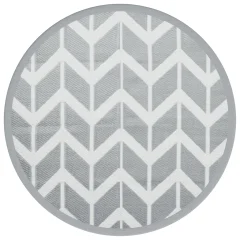 Zunanja Preproga, Rug siva Ø200 cm PP