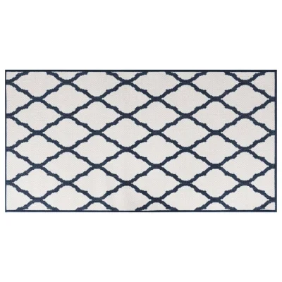 Zunanja Preproga, Rug mornarska in bela 80x150 cm dvostranski dizajn