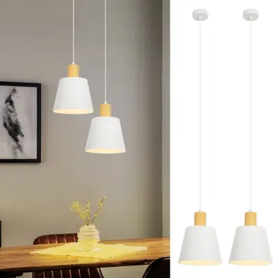 NETTLIFE Vintage viseča svetilka za jedilnico 2x črna viseča svetilka Industrijska E27 kovinska retro