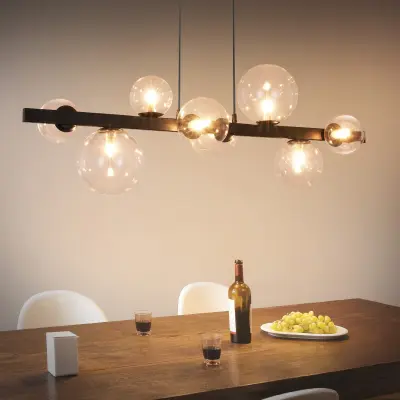 NETTLIFE Viseča jedilna miza viseča svetilka dnevna soba viseča G9 viseča svetilka 8 žarnic moderno steklo