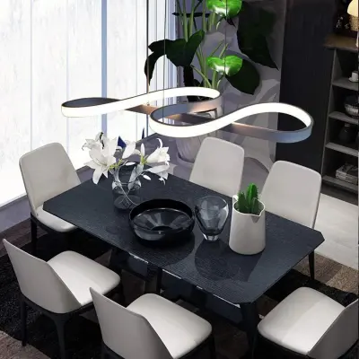 NETTLIFE LED viseča svetilka bela 47W premer 75cm aluminij zatemnilna dnevna soba bela spalnica jedilnica moderna nastavljiva višina