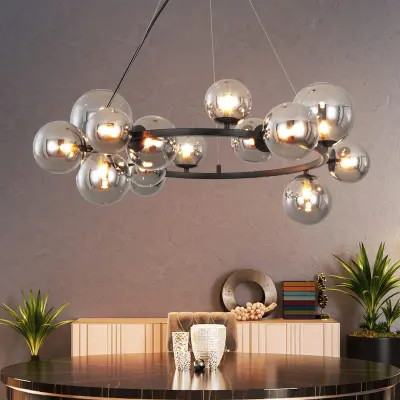 NETTLIFE viseča svetilka za jedilno mizo, viseča svetilka za dnevno sobo - viseča svetilka s 14 žarnicami G9