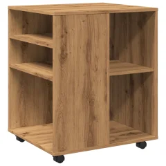 vidaXL Omarica na kolesih artisan hrast 60x53x72 cm inženirski les