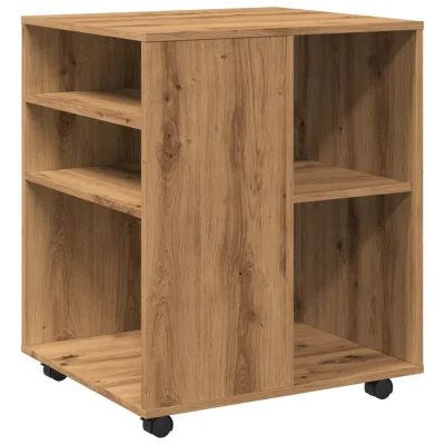 vidaXL Omarica na kolesih artisan hrast 60x53x72 cm inženirski les