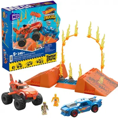 Hot Wheels Smash 'N Crash Tiger Shark Chomp Course