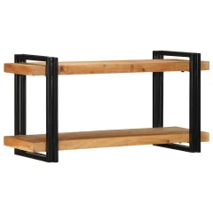vidaXL Stenska polica 90x33x45 cm Masivni les Akacija
