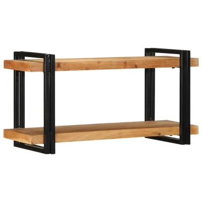 vidaXL Stenska polica 90x33x45 cm Masivni les Akacija