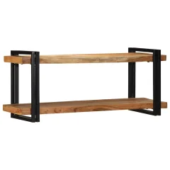 vidaXL Stenska polica 110x33x45 cm Masivni les Akacija