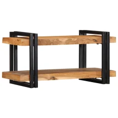 vidaXL Stenska polica 70x33x35 cm Masivni les Akacija
