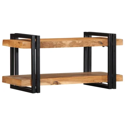 vidaXL Stenska polica 70x33x35 cm Masivni les Akacija