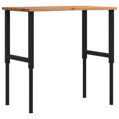 vidaXL Delovna miza svetlo rjava 100x60x(71,5-98) cm trdna hrastovina