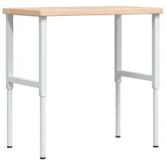 vidaXL Delovna miza 100x60x(73-99,5) cm trdna hrastovina pravokotna