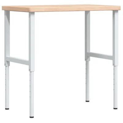 vidaXL Delovna miza 100x60x(73-99,5) cm trdna hrastovina pravokotna